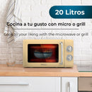 Cecotec Micro-ondes de 20 L avec grill ProClean 3110 Retro Yellow