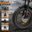 HiQiS S8 – Vélo électrique fat bike 20 pouces avec porte-bagages