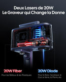 LaserPecker LP5 – Graveur Laser Double Fibre et Diode 20W (Basic)
