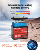 VEVOR Kit Solaire Complet Hors Réseau 200 W 12 V 2 Panneaux Solaires Monocristallins 100 W, Batterie LiFePO₄ 12,8 V 50 Ah, Contrôleur de Charge 40 A, Onduleur 800 W, pour Camping-car, Maison, Bateau - image 5