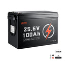 VEVOR Batterie Lithium LiFePO4 24 V 100 Ah 4000+ Cycles BMS 100 A Bluetooth pour Camping-cars, Moteurs Pêche Traîne, Systèmes Solaires, Connexion 8P2S, 2560 Wh, Protection contre Basses Températures - image 10