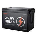 VEVOR Batterie Lithium LiFePO4 24 V 100 Ah 4000+ Cycles BMS 100 A Bluetooth pour Camping-cars, Moteurs Pêche Traîne, Systèmes Solaires, Connexion 8P2S, 2560 Wh, Protection contre Basses Températures - image 12