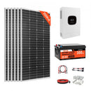 VEVOR Kit Solaire Complet Hors Réseau 1200 W 24 V 6 Panneaux Solaires Monocristallins 200 W, Batterie LiFePO₄ 25,6 V 300 Ah, Onduleur Hybride 24 V 3600 W, Haut Rendement, pour Maison, Hangar, Ferme - image 2
