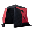 VEVOR Tente Pêche Glace Isolée 6-8 Personnes 3,3x3,3x2 m Abri Pop-Up Rouge pour Hiver, Lac et Étang Gelés, Surface 6,75 m², Tissu 600D 4 Couches, Portable 5 Côtés, avec Ancrages, Cordes, Sac Transport - image 12