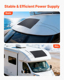 VEVOR Panneau Solaire Monocristallin Semi Flexible 200 W Panneau Solaire Souple Rendement 21,9 % Chargeur Hors Réseau pour Surfaces Courbes Bateau, Camping-car, Voiture, avec Sortie MC4, Étanche IP67 - image 7