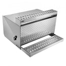 VEVOR Coffre à outils à marchepied pour semi-remorque, 790 x 770 x 485 mm, boîte à outils robuste en Alu, avec marchepied d'entrée de cabine étanche et loquet amortisseur pour camions à plateau, grue - image 2