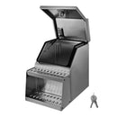 VEVOR Coffre à outils à marchepied pour semi-remorque, 457 x 695 x 645 mm, boîte à outils robuste en aluminium, coffre de rangement latéral étanche avec poignée en T et clés, pour remorques à plateau - image 10