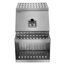 VEVOR Coffre à outils à marchepied pour semi-remorque, 457 x 695 x 645 mm, boîte à outils robuste en aluminium, coffre de rangement latéral étanche avec poignée en T et clés, pour remorques à plateau - image 12