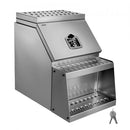 VEVOR Coffre à outils à marchepied pour semi-remorque, 457 x 695 x 645 mm, boîte à outils robuste en aluminium, coffre de rangement latéral étanche avec poignée en T et clés, pour remorques à plateau - image 2