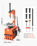 VEVOR Démonte-Pneu 1100 W, Machine à Pneus avec Serrage Extérieur 10"-18", Serrage Intérieur 12"-22", Largeur de Jante Jusqu'à 12", avec Commande à Pédale, pour Atelier Automobile et Garage Domicile - image 8