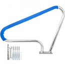VEVOR Rampe Piscine Inox 121,9x91,5cm, Main Courante 113kg Rail Barre d'Appui de Piscines Tube 4,83cm Épaisseur 2mm avec Housse Poignée 1,2m 4 Ancres pour Sortie Entrée Piscine Spa Parc Aquatique - image 2
