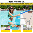 VEVOR Rampe Piscine Inox 121,9x91,5cm, Main Courante 113kg Rail Barre d'Appui de Piscines Tube 4,83cm Épaisseur 2mm avec Housse Poignée 1,2m 4 Ancres pour Sortie Entrée Piscine Spa Parc Aquatique - image 3