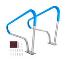 VEVOR Rampe Piscine, 1220x905 mm, Main Courante Piscine Acier Inoxydable avec Plaque de Base, 2PCS Barre d'Appui Sécurité Antirouille, Accessoires, pour Piscines, Intérieur, Extérieur, Terrasses, Spas