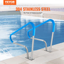 VEVOR Rampe Piscine, 1220x905 mm, Main Courante Piscine Acier Inoxydable avec Plaque de Base, 2PCS Barre d'Appui Sécurité Antirouille, Accessoires, pour Piscines, Intérieur, Extérieur, Terrasses, Spas - image 3