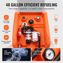 VEVOR Réservoir Diesel Portable, 182 L, Cuve de Ravitaillement Carburant, Pompe de Transfert 12 V, 40 L/min, Tuyau 4 m, Buse Ravitaillement Auto, pour Véhicules Appareils Agriculture Industrie, Orange - image 4