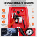 VEVOR Réservoir Diesel Essence Portable, 182 L, Cuve de Ravitaillement Carburant, Pompe de Transfert 12 V, 40 L/min, Tuyau 4 m, Buse Ravitaillement Auto, pour Véhicules Agriculture Industrie, Rouge - image 4