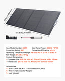 VEVOR Panneau Solaire Portable 400 W Chargeur Solaire Pliable Monocristallin pour Stations d'Alimentation, Camping, Randonnée, Haut Rendement 24 %, avec Sortie MC4, Adaptateur CC 10 en 1, Étanche IP67 - image 8