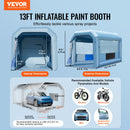 VEVOR Cabine de Peinture Gonflable 4x3x2,75 m, Tente Peinture Gonflable Automobile avec Souffleurs Puissants de 750 W et Système de Filtration, Station de Travail pour Pose de Peinture Atelier Garage - image 3