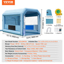 VEVOR Cabine de Peinture Gonflable 4x3x2,75 m, Tente Peinture Gonflable Automobile avec Souffleurs Puissants de 750 W et Système de Filtration, Station de Travail pour Pose de Peinture Atelier Garage - image 8