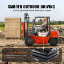 VEVOR Siège de Chariot Élévateur Universel Siège de Tracteur Rabattable Dossier à Angle Réglable Micro-interrupteur Ceinture de Sécurité Accoudoirs 3 Niveaux Absorption Chocs pour Chargeur Excavateur - image 4