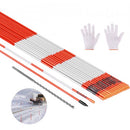 VEVOR Marqueurs d'Allée Lot de 500 Piquets à Neige 8 x 1220 mm Fibre de Verre Réflecteurs Grande Visibilité Bande Réfléchissante, avec Foret en Acier 30 cm, Gants de Protection, pour Parkings, Allées - image 2