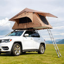 VEVOR Tente de Toit Rigide pour 2-3 Personnes, Tente de Camping pour Véhicules Pliable et Imperméable, avec Échelle Télescopique, Matelas et Housse en PVC, pour Jeep SUV Pick-up Camion Voiture, Voyage