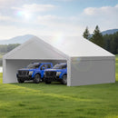 VEVOR Toile Rechange Carport, 6x6 m, Bâche Toit Abri Voiture, Couverture Tente Garage Portable, Résistante UV Imperméable, avec Parois Latérales, Cordons Élastiques à Billes, Gris, Cadre Non Inclus - image 9