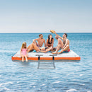 VEVOR Quai flottant gonflable, 3,04 x 2,43 m, plate-forme de quai gonflable tapis de quai flottant antidérapant avec sac de transport portable échelle amovible, radeau d'île pour piscine, plage, océan - image 9