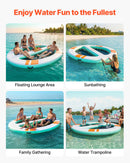VEVOR Quai Flottant Gonflable 3,05x2,44 m Plateforme de Quai Gonflable pour Piscine Plage Mer Lac Réunions de Famille Sorties Amis Activités Nautiques avec Sac de Transport Portable, Échelle Amovible - image 7