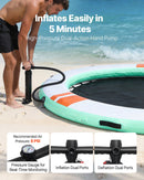 VEVOR Quai Flottant Gonflable Rond Plateforme de Quai Gonflable 3,05 m pour Piscine Plage Mer Lac Réunions de Famille Sorties Amis Activités Nautiques avec Sac de Transport Portable, Échelle Amovible - image 6