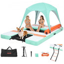 VEVOR Quai Flottant Gonflable 3,05x1,83 m Plateforme de Quai Gonflable pour Piscine Plage Mer Lac Réunions de Famille Sorties Amis Activités Nautiques avec Sac de Transport Portable, Échelle Amovible - image 2