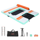 VEVOR Quai Flottant Gonflable 2,44x1,83 m Plateforme de Quai Gonflable pour Piscine Plage Mer Moments Détente Famille Amis, avec Sac Transport Portable, Échelle Amovible, Rampe Sous-marine pour Chien - image 10