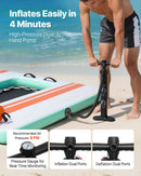 VEVOR Quai Flottant Gonflable 2,44x1,83 m Plateforme de Quai Gonflable pour Piscine Plage Mer Moments Détente Famille Amis, avec Sac Transport Portable, Échelle Amovible, Rampe Sous-marine pour Chien - image 6