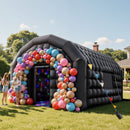 VEVOR Tente de Fête Gonflable, 5 x 4 x 3,8 m, Tente Cube Gonflable, Discothèque Boîte de Nuit Club à Gonfler avec Souffleur 680 W, Sac de Sable, 2 Fenêtres, pour Évènement, Anniversaire, Mariage, Noir - image 9