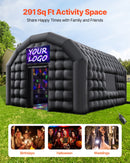 VEVOR Tente de Fête Gonflable, 5,4x5x4,25 m, Tente Cube Gonflable, Discothèque Boîte de Nuit Club à Gonfler avec Souffleur 680 W, Sac de Sable, 2 Fenêtres, pour Évènement, Anniversaire, Mariage, Noir - image 3
