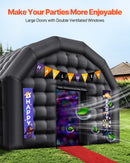 VEVOR Tente de Fête Gonflable, 6x5x3,65 m, Tente Cube Gonflable, Discothèque Boîte de Nuit Club à Gonfler avec Souffleur 680 W, Sac de Sable, 2 Fenêtres, pour Évènement, Anniversaire, Mariage, Noir - image 5