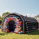 VEVOR Tente de Fête Gonflable, 8 x 6 x 4 m, Tente Cube Gonflable, Discothèque Boîte de Nuit Club à Gonfler avec Souffleur 1100 W, Sac de Sable, 2 Fenêtres, pour Évènement, Anniversaire, Mariage, Noir - image 9