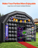 VEVOR Tente de Fête Gonflable, 9 x 6 x 4 m, Tente Cube Gonflable, Discothèque Boîte de Nuit Club à Gonfler avec Souffleur 1100 W, Sac de Sable, 2 Fenêtres, pour Évènement, Anniversaire, Mariage, Noir - image 5