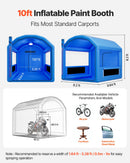 VEVOR Cabine de Peinture Gonflable de 3 x 2,6 x 2,6 m, Tente de Pulvérisation pour Voiture avec Ventilateur de 550 W et Système de Filtration d'Air, Toit Rond, pour Garage Atelier Automobile - image 3