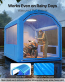 VEVOR Cabine de Peinture Gonflable de 3 x 2,6 x 2,6 m, Tente de Pulvérisation pour Voiture avec Ventilateur de 550 W et Système de Filtration d'Air, Toit Rond, pour Garage Atelier Automobile - image 4