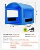VEVOR Cabine de Peinture Gonflable de 3 x 2,6 x 2,6 m, Tente de Pulvérisation pour Voiture avec Ventilateur de 550 W et Système de Filtration d'Air, Toit Rond, pour Garage Atelier Automobile - image 8