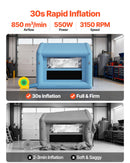 VEVOR Cabine de Peinture Gonflable 3x2,5x2,5 m, Tente de Pulvérisation pour Voiture avec Ventilateur de 550 W et Système de Filtration d'Air, Toit Triangulaire, pour Garage Atelier Automobile - image 5