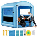 VEVOR Cabine de Peinture Gonflable 3x2,5x2,5 m, Tente de Pulvérisation pour Voiture avec Ventilateur de 550 W et Système de Filtration d'Air, Toit Rond avec Crochet, Garage Atelier Automobile, Bleu - image 2