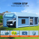 VEVOR Cabine de Peinture Gonflable 10x6,4x4,5 m, Tente Peinture Gonflable Automobile avec Souffleurs Puissants 1100 + 750 W et Système de Filtration, Station de Travail pour Pose de Peinture Atelier - image 7