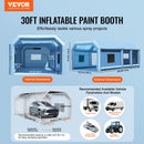 VEVOR Cabine de Peinture Gonflable 9x4,8x3,6 m, Tente Peinture Gonflable Automobile avec Souffleurs Puissants de 950 + 750 W et Système de Filtration, Station de Travail pour Pose de Peinture Atelier - image 3