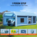 VEVOR Cabine de Peinture Gonflable 9x4,8x3,6 m, Tente Peinture Gonflable Automobile avec Souffleurs Puissants de 950 + 750 W et Système de Filtration, Station de Travail pour Pose de Peinture Atelier - image 7