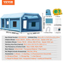 VEVOR Cabine de Peinture Gonflable 9x4,8x3,6 m, Tente Peinture Gonflable Automobile avec Souffleurs Puissants de 950 + 750 W et Système de Filtration, Station de Travail pour Pose de Peinture Atelier - image 8