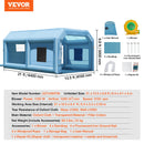 VEVOR Cabine de Peinture Gonflable 6,4x4,1x3 m, Tente Peinture Gonflable Automobile avec Souffleur Puissant de 1100 W et Système de Filtration, Station de Travail pour Pose de Peinture Atelier Garage - image 8