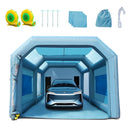 VEVOR Cabine de Peinture Gonflable 8x4,5x3,3 m Tente Peinture Gonflable Automobile en Tissu Oxford 210D avec Système de Filtration 2 Souffleurs Station de Travail pour Pose de Peinture Atelier Garage