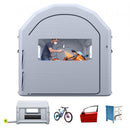 VEVOR Cabine de Peinture Gonflable 4x3x2,75 m avec Souffleur de 750 W Gris, Tente de Pulvérisation Portable avec Grand Filtre en Coton, Toit Arqué, Idéale pour Vélos, Motos et Petits Meubles - image 2